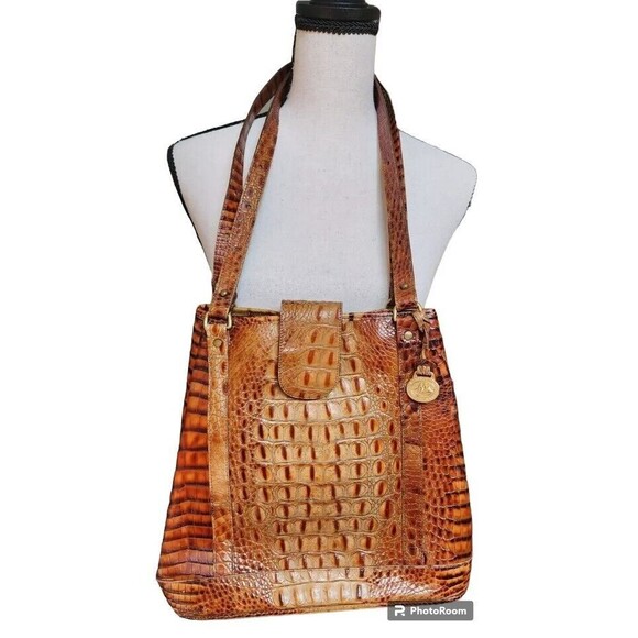 Brahmin Handbags - Brahmin Brown Leather Bucket Bag MINT